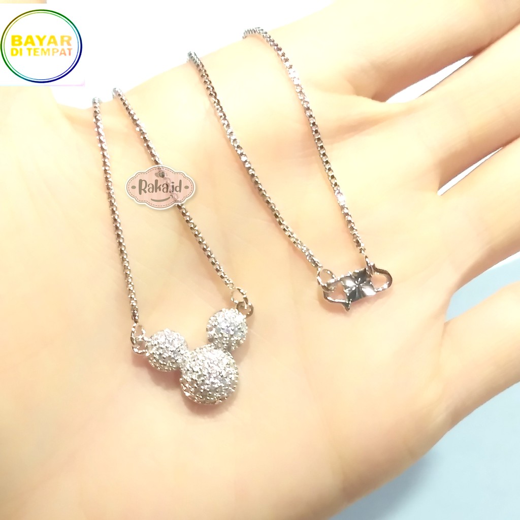 Raka Acc - Kalung MICKEY MOUSE Gliter Xuping Perhiasan Cantik Anak Lapis Emas 18k 284