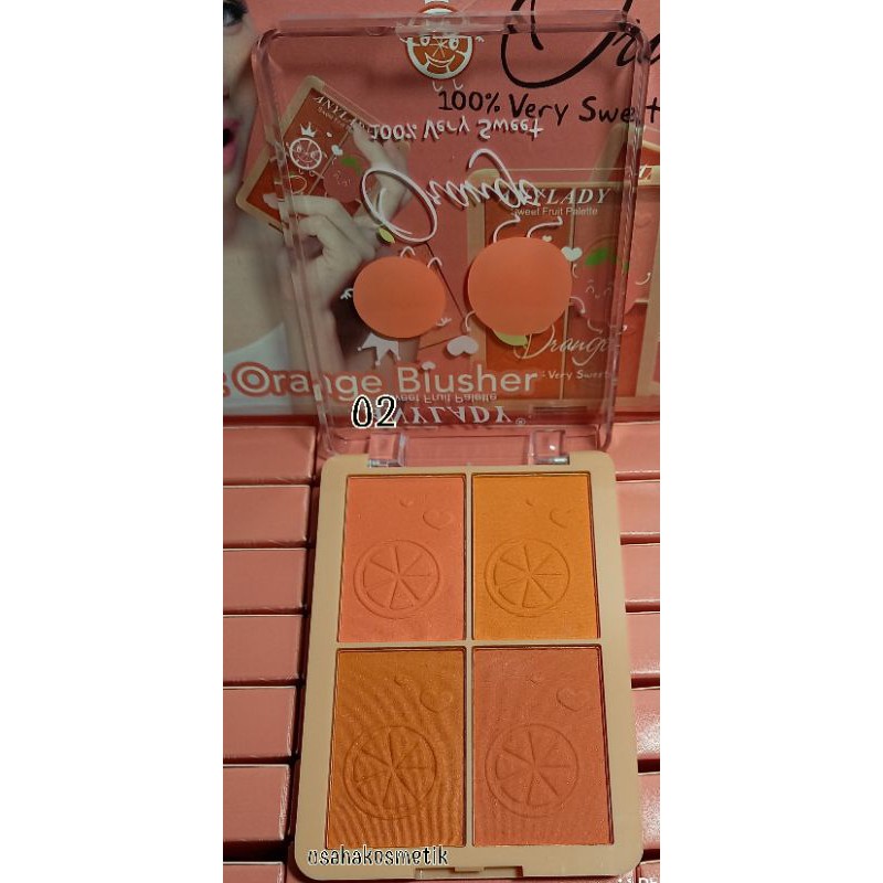 ECER !!! Eyeshadow dan blush n Anylady Sweet Orange /  Sweet Fruit Pallete  NO.795 | 796