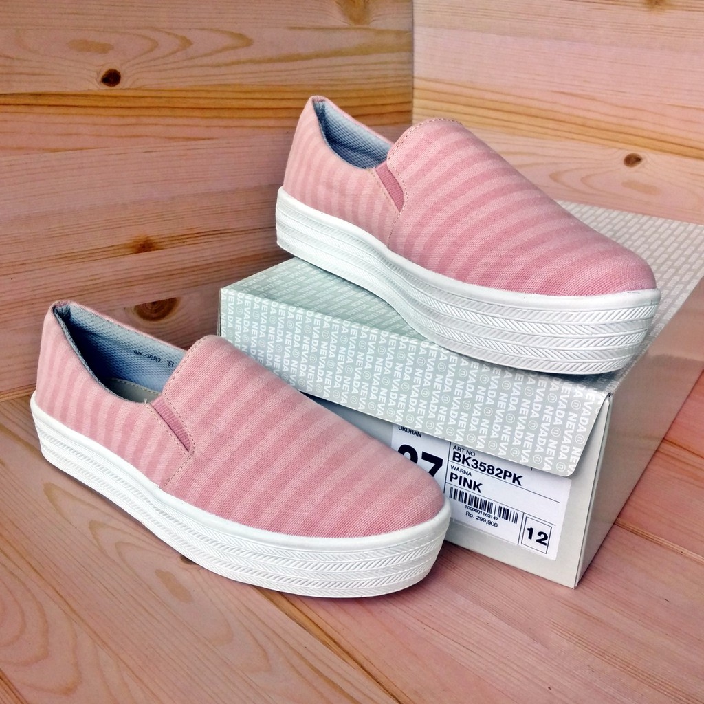 NEVADA BK3582PK Sepatu Slip On Kanvas Wanita Pink Original Matahari