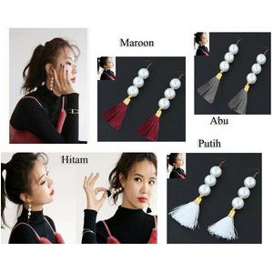 Anting Korea Fashion Pearl Juntai Tassel