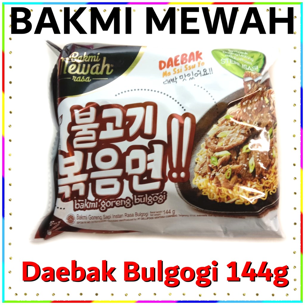 

bakmi goreng BAKMI MEWAH 144gr DAEBAK BULGOGI