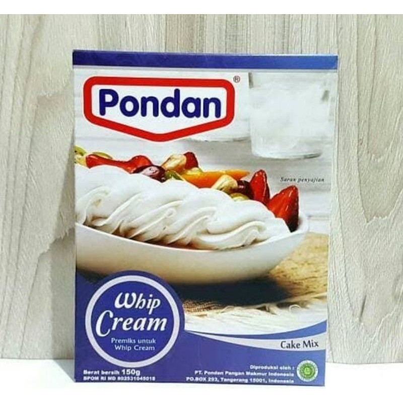 Jual Pondan Whipped Cream 150gr Indonesia Shopee Indonesia