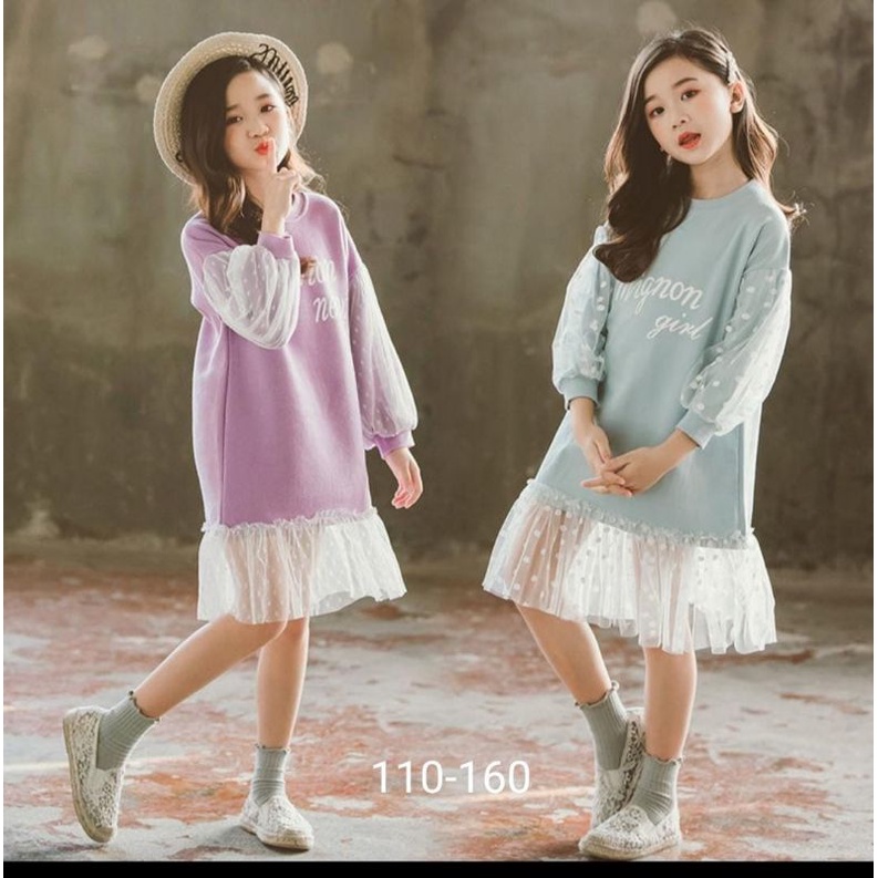 Tunik tutu Import anak perempuan  8-11 tahun (120-160)