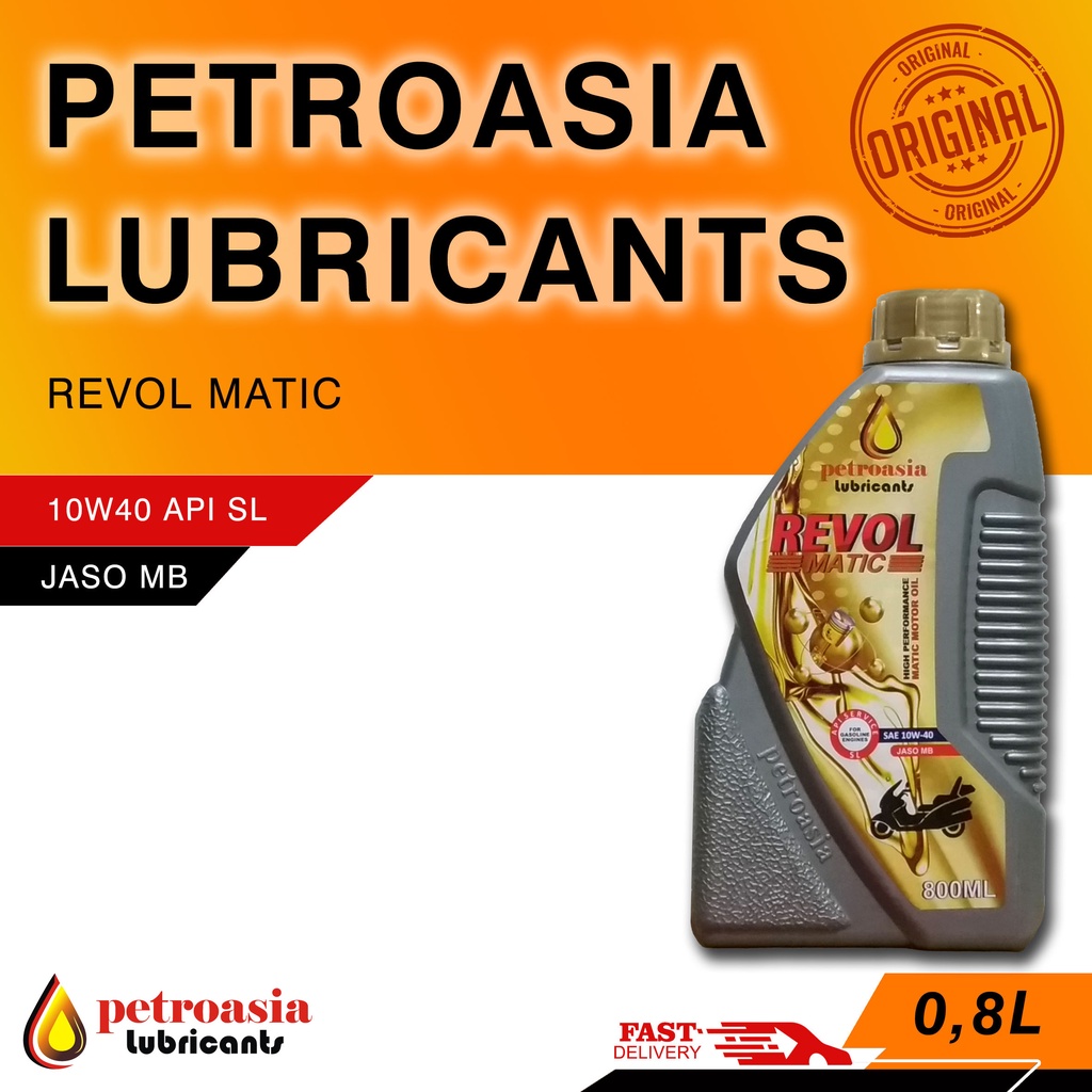 Petroasia Revol Matic SAE 10W40/API-SL/JASO-MB 0,8L SNI