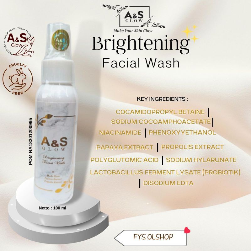 FACIAL WASH A&S GLOW PREMIUM