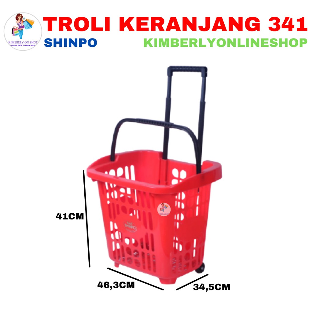 Keranjang Belanja Pasar Supermarket / Troli barang 341 Shinpo