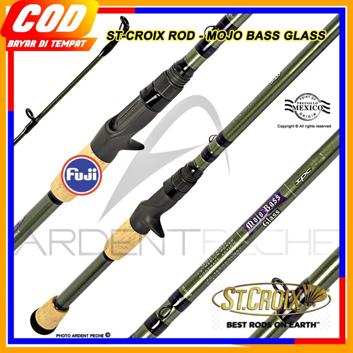 JORAN PANCING ST CROIX ROD MOJO BASS GLASS MADE IN AMERICA (FUJI)