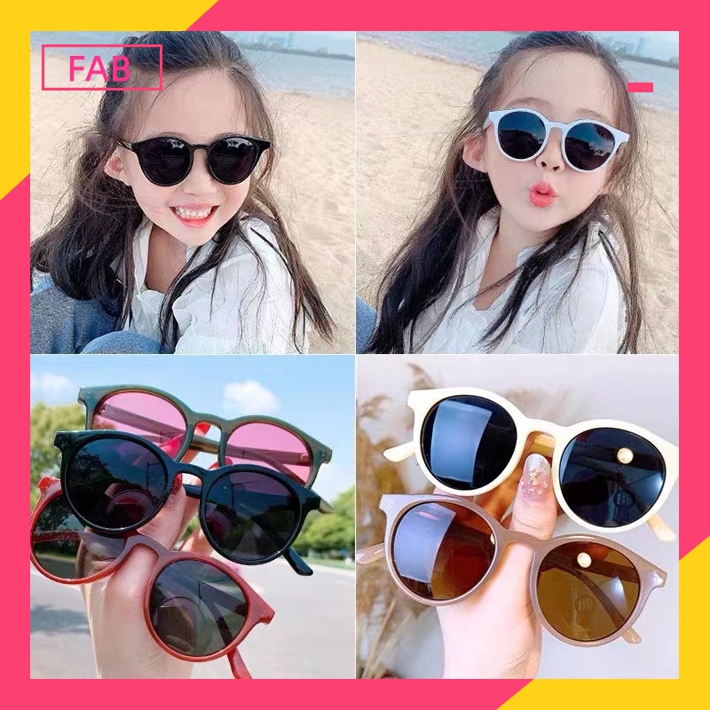 FAB Kacamata Hitam Anak New Trend/Fashion Anak Terbaru kacamata anak-anak Bulat hitam High Quality Import Kacamata Fashion