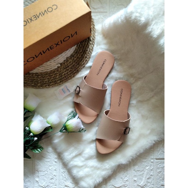 sandal slop flet connex SL.D/wanita terbaru