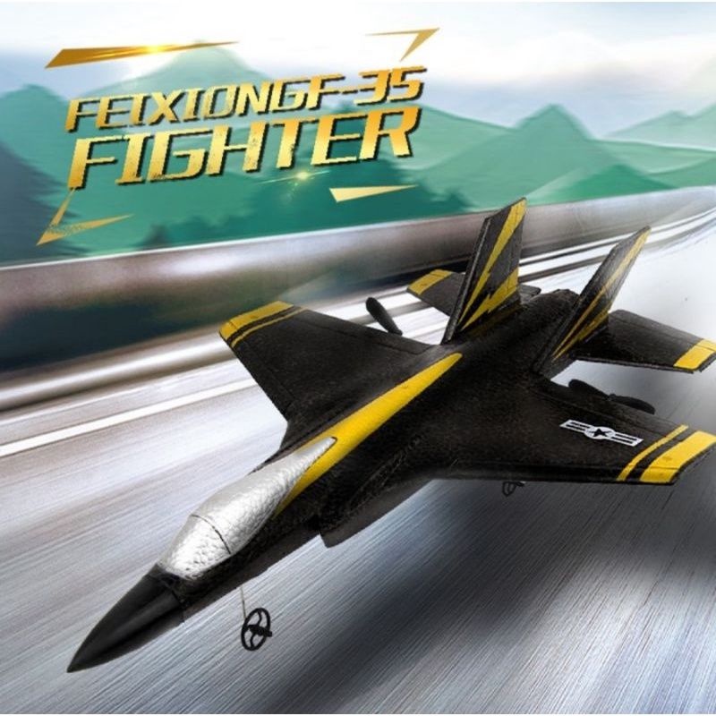 Pesawat Mainan RC Remote Control FX 635 Jet Fighter F35 Bisa Terbang