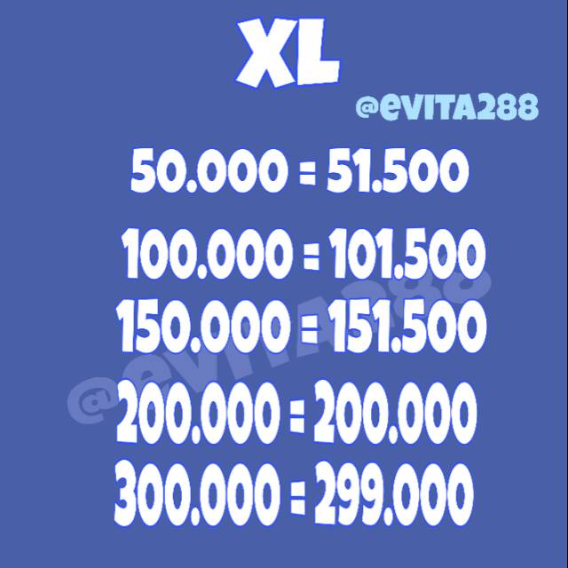 PULSA XL 50.000 - 300.000