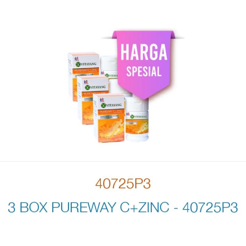 Vitayang Pureway C + Zinc Vitamin C Harga spesial