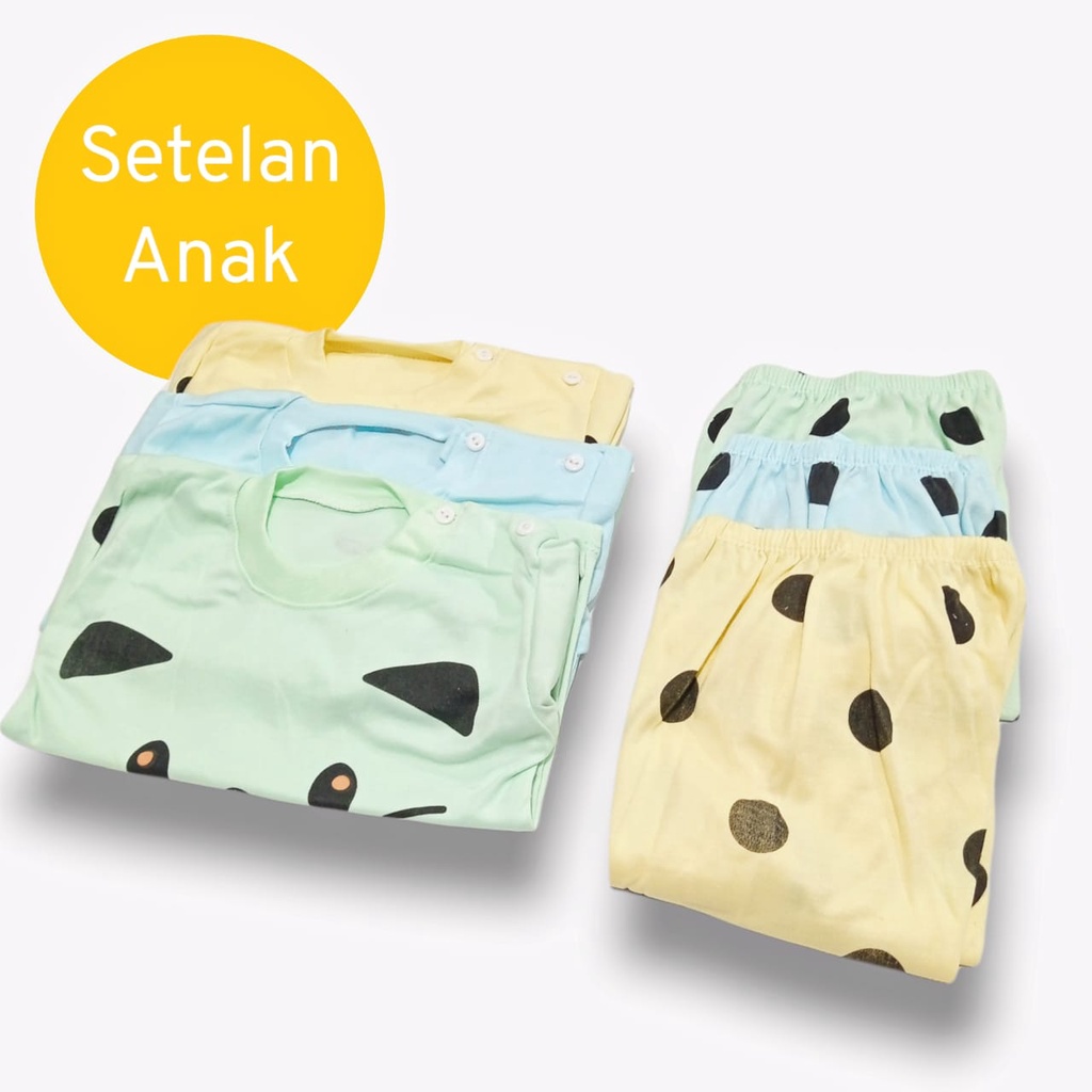 Setelan Piyama Bayi | Piyama Motif Tangan Panjang