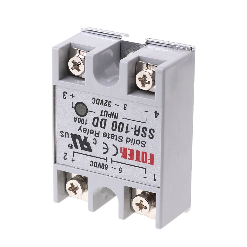 Bt SSR-100 DD Modul Relay Solid State 100A 3-32V Untuk Input DC 5-60V Untuk Output DC