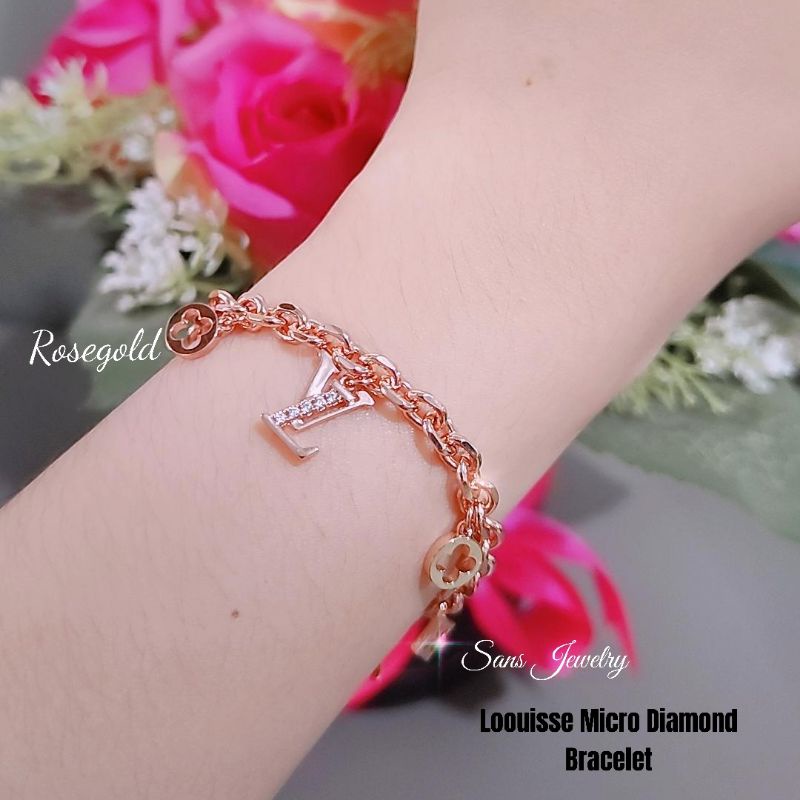 Promo Diskon Gelang Rantai Gelang LV Loouisse Bracelet by Sans_Jewelry Gelang Silver Perak Gelang Em