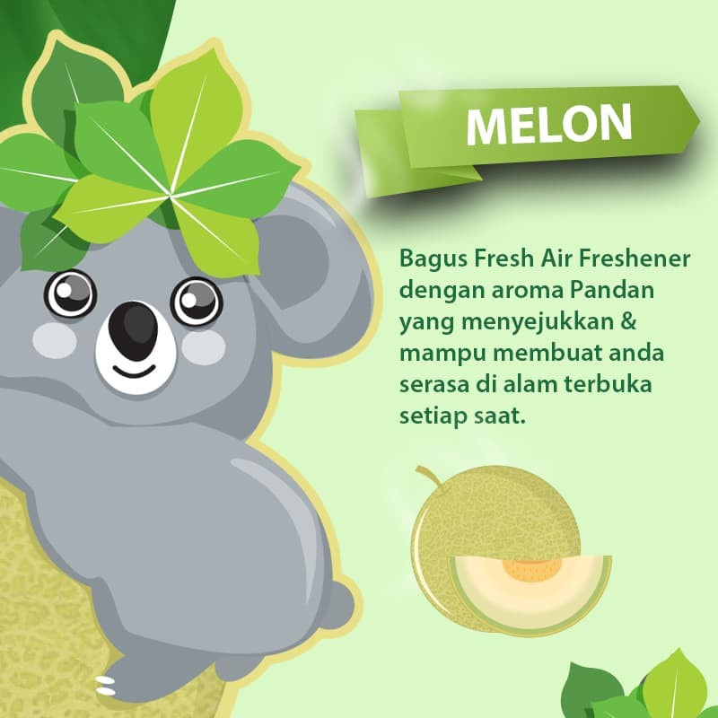 Bagus Fresh Air Freshener Parfum Mobil Pewangi Kendaraan Melon