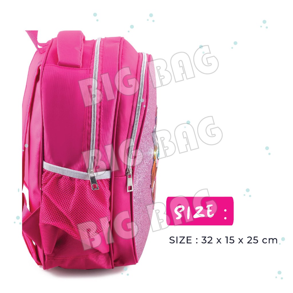 PTS - Tas Anak Wanita LOL SURPRISE - Ransel Glitter LED - UKURAN SD - Tas Sequin Kids Backpack Murah