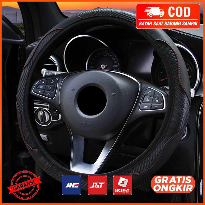 Cover Setir Mobil Bahan Kulit Steering Wheel Cover