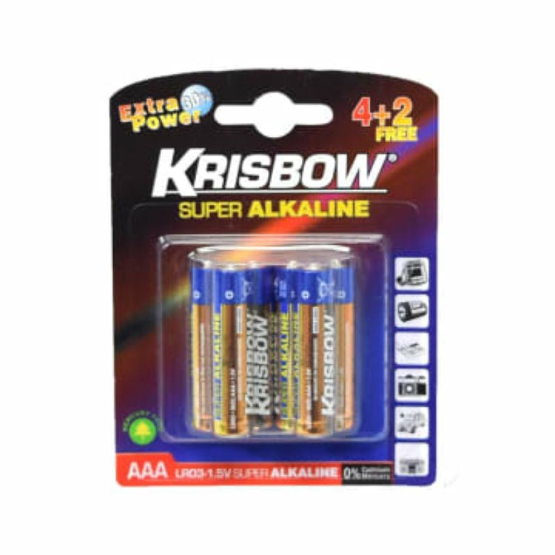 Baterai super alkaline krisbow AAA / Baterai remot A3 super alkaline krisbow