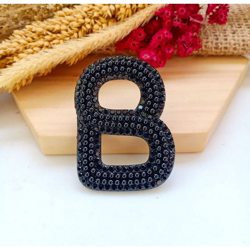 Brooch Buttonscarves/Bros Buttonscarves/Bros Buttonscarves KW/Bros Buttonscarves Mata/Bros Buttonscarves Mutiara-Black-E