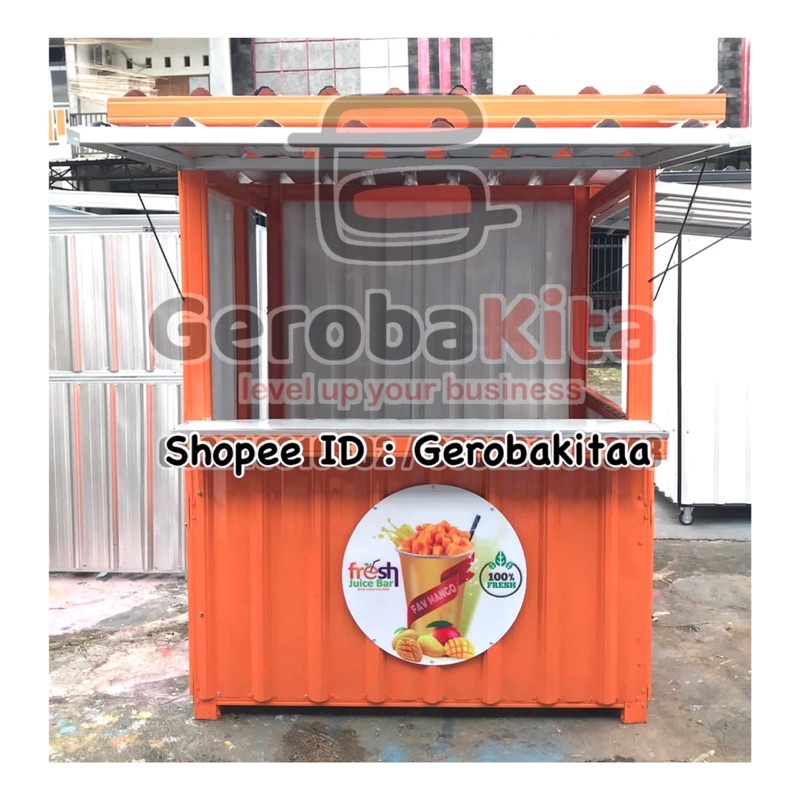 booth container  ukuran 150x130x200/ booth container gerobakita/ gerobak jualan murah