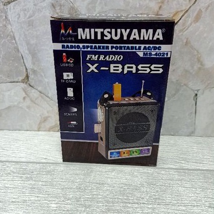 COD Speaker Radio Pemutar Musik USB Memori TF SD Senter Mitsuyama MS-4021