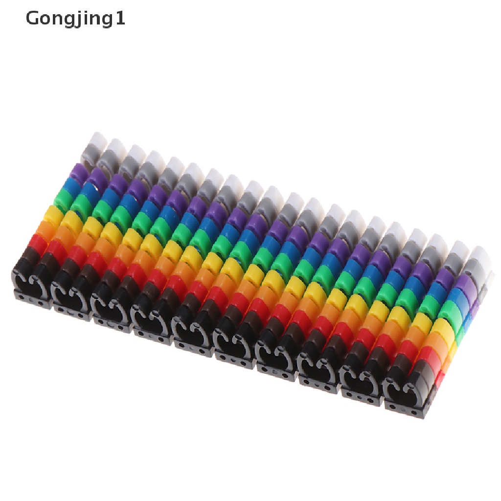 Gongjing1 Label Penanda Nomor Tipe C Warna-Warni Untuk Kabel 1.5 / 2.5 / 4 / 6mm2