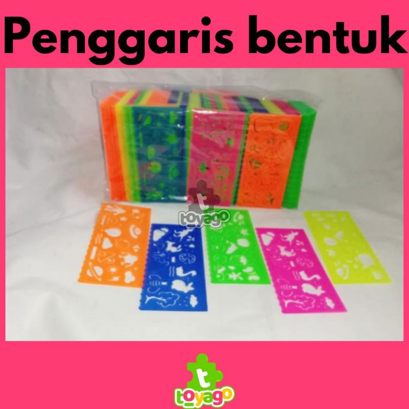 Penggaris Cetakan Karakter 25 pcs Grosir Murah