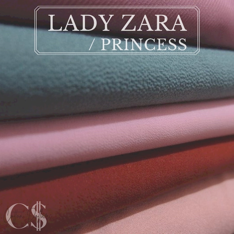 KAIN LADY ZARA / PRINCESS STRETCH PREMIUM GRADE A | METERAN ECERAN / ROLL / GROSIR MURAH