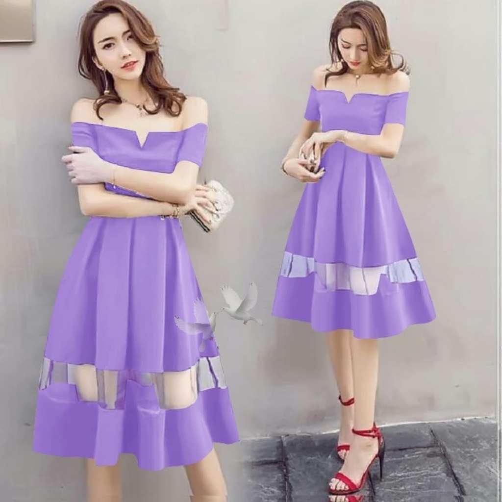 Toply shop Korea Dres Sexy Dres wanita suze Kombinasi tile