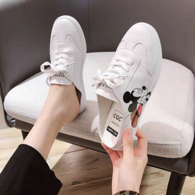 Sepatu SS56021 Shoes Mickey Half Sneaker Sepatu Import Wanita Fashion