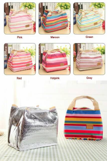 Cooler Bag Salur - Tas Bekal Anak Sekolah Penahan Panas Dingin Travel Travelling 180gr