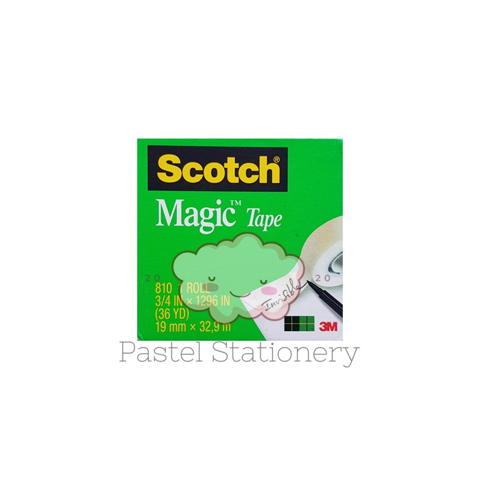 

Scotch Magic Tape 3M 810 Invisible 3/4 Inch - Solasi 19mm Bisa Ditulis