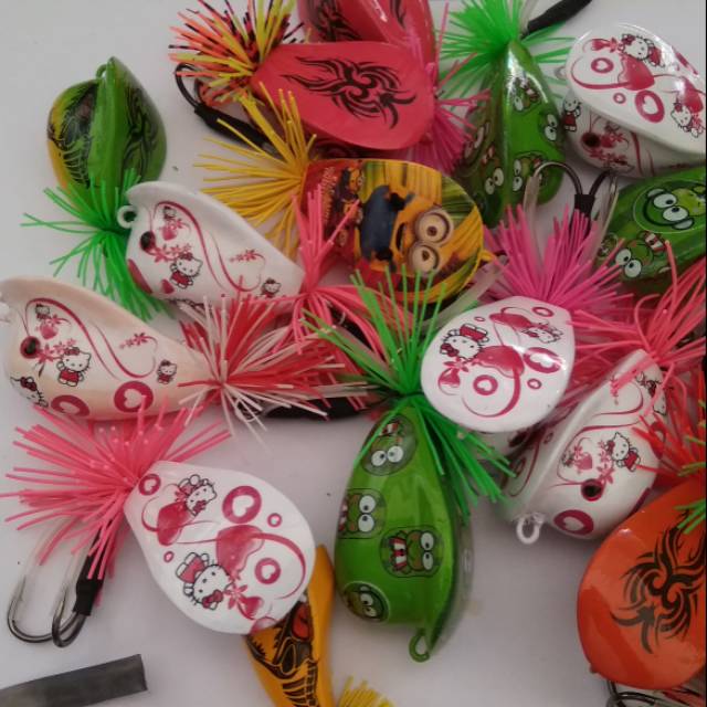 Umpan mancing casting lure jf jumpfrog jump frog kitty & keroppy hand made