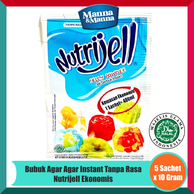 

Bubuk Agar Agar Jeli Instant Nutrijell Ekonomis Tanpa Rasa - 5 Sachet x 10 Gram