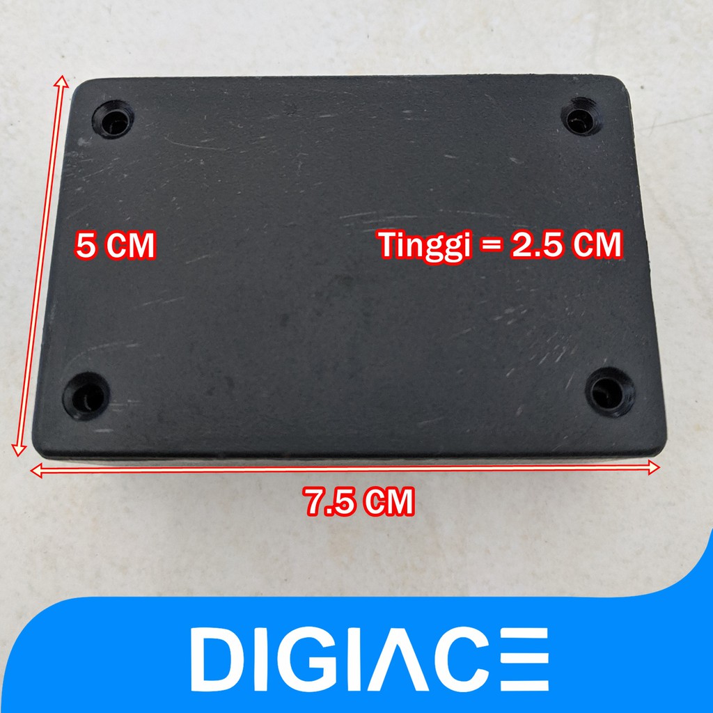 Box plastik hitam 7.5CM / Box projek 7.5 CM