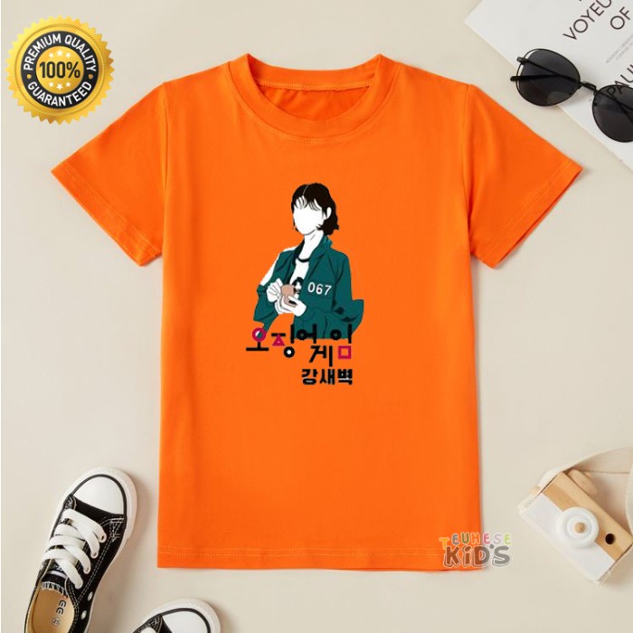 TERBARUBAJU KAOS ANAK LENGAN PENDEK Squid Game Jung Ho Yeon