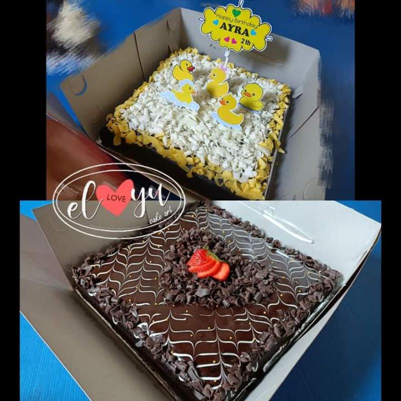 Cake Coklat leleh tabur