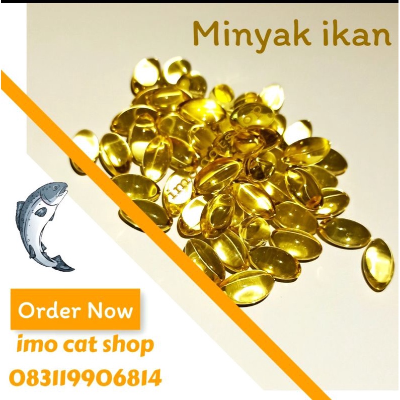 minyak ikan vitamin bulu kucing 1 butir