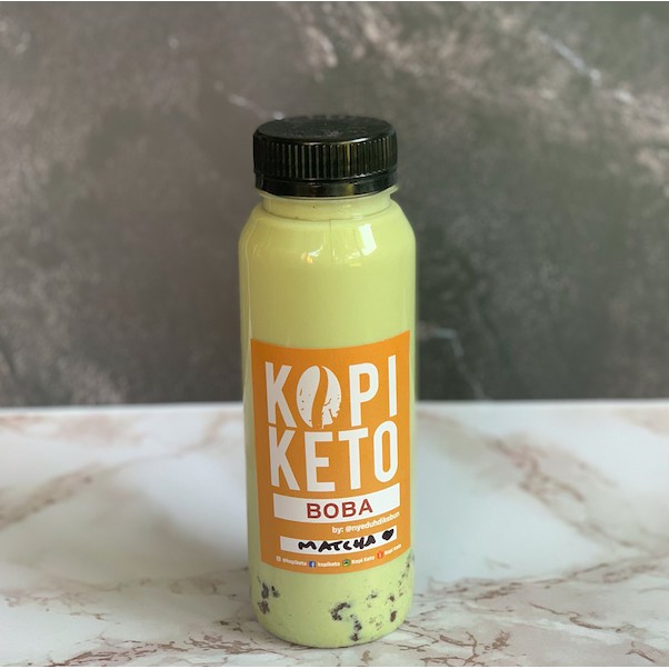 

Japanese Matcha Boba by Kopi Keto 250ml / 500ml / 1 liter | Low carb, diet debm, diabet friendly