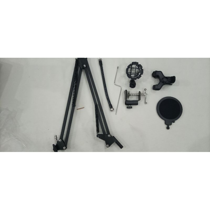 Bracket Arm Stand Mic Condenser Microphone Tiang Dudukan Mikrofon HP Smartphone Vlog Recording