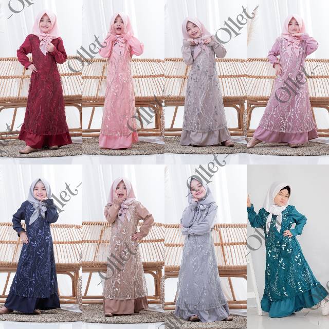 New Rayya SEQUIN series / Rayya lebaran series / gamis couple / gamis tille lebaran