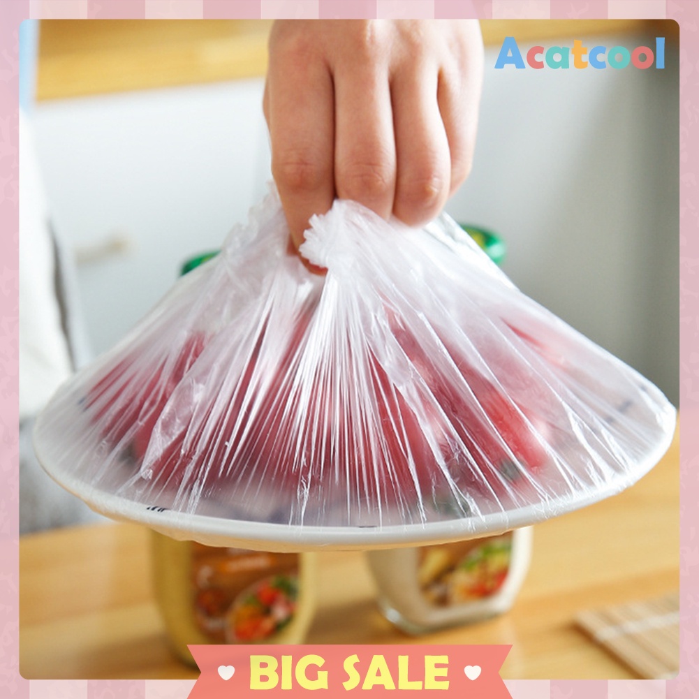 100pcs Disposable Thick Cling Film Covers Household Food Fresh-keeping Bags