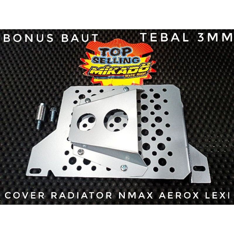 Cover radiator nmax veloscop / cover tutup radiaor nmax Lexy aerok bahan tebal dan bagus  plus baut