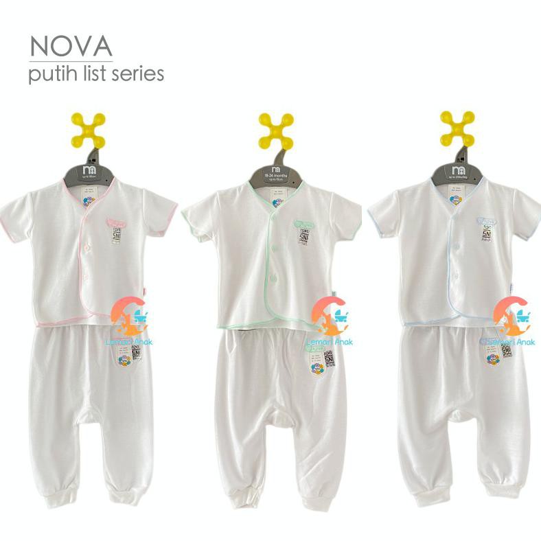 NEW COLLECTION NOVA Setelan Baju Bayi Lengan Pendek & Celana Panjang Newborn
