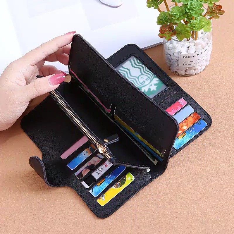 dompet import korea panjang banyak slots dompet panjang wanita