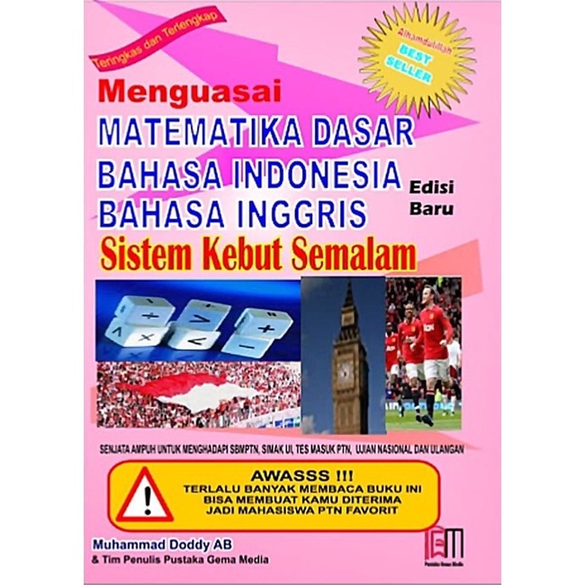 Buku Saku Menguasai Matematika Dasar, Bahasa Indoensia, Bahasa Inggris