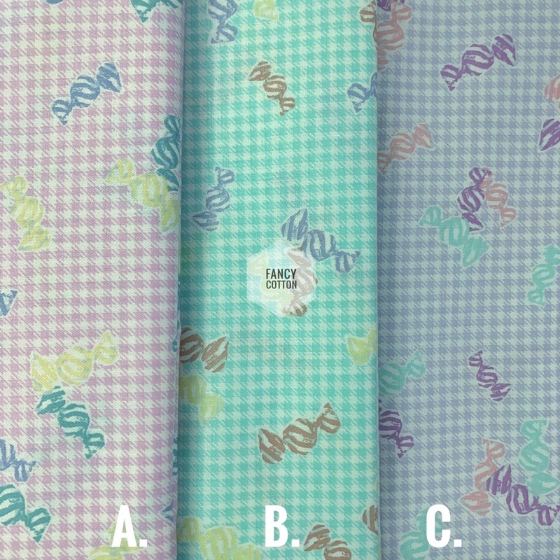 kain katun jepang motif fancy candys F1020