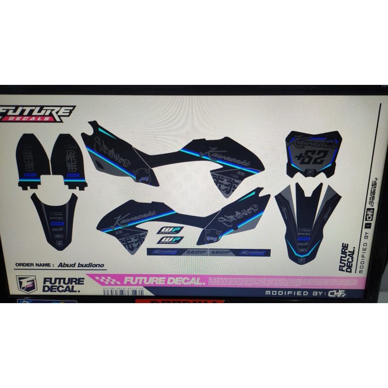 DECAL KLX BF/ D TREKER GLOSY