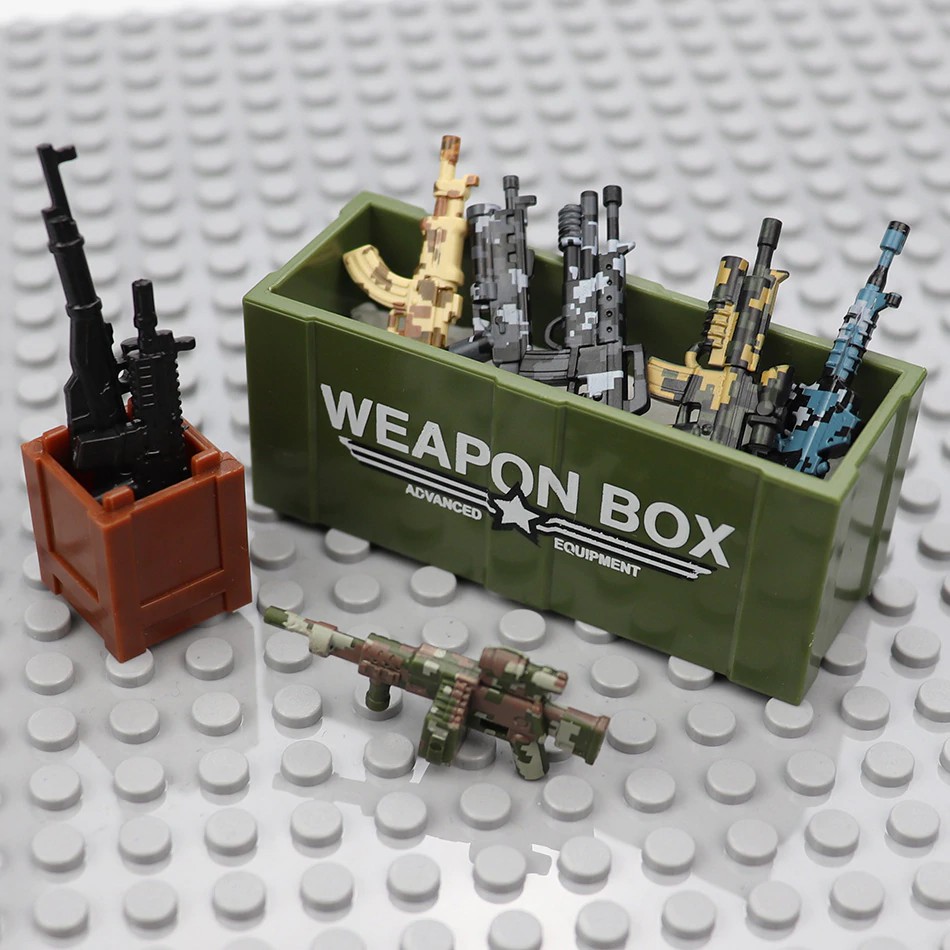 Mainan Lego Anak Military Sniper Rifle Gun Weapon Box Parts Compatible legoed Army ww2 Soldier